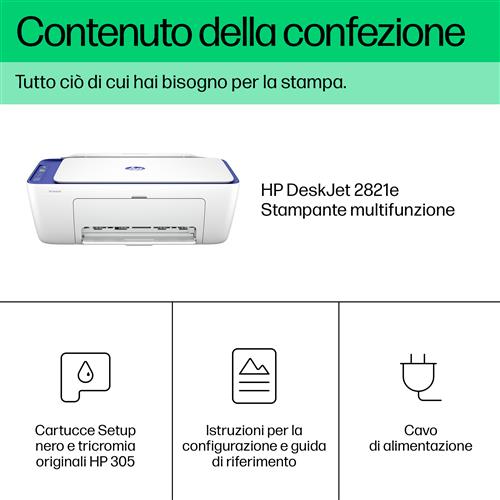 HP DESKJET 2821E AIO PRINTER .