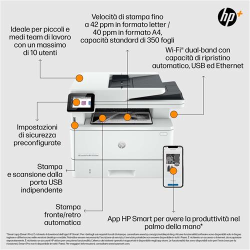 HP+ LASERJET PRO MFP 4102FDWE A4 40PPM 120X1200 PRNT/CPY/SCN/F