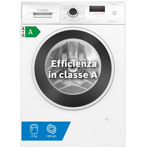 Bosch Serie 2 WGE03200IT Lavatrice a carica frontale 8kg 1200g/min Bianco Classe A
