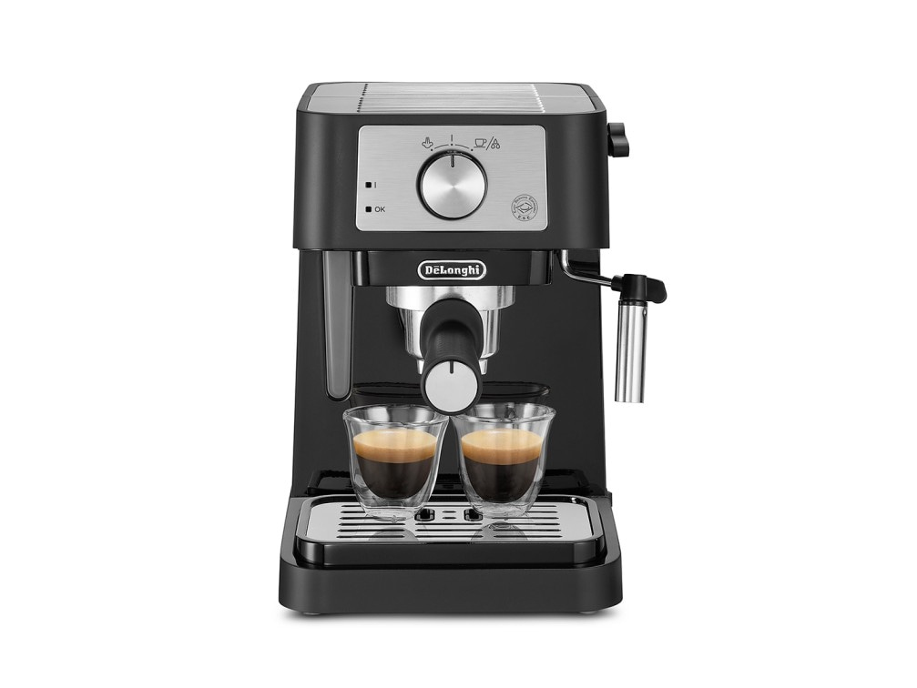 De’Longhi STILOSA EC260.BK Macchina da Caffè Manuale Espresso e Cappuccino, Compatibile con Polvere o Cialde E.S.E., Spegnimento Automatico, Serbatoio Estraibile da 1L, Potenza 1100W, Nero