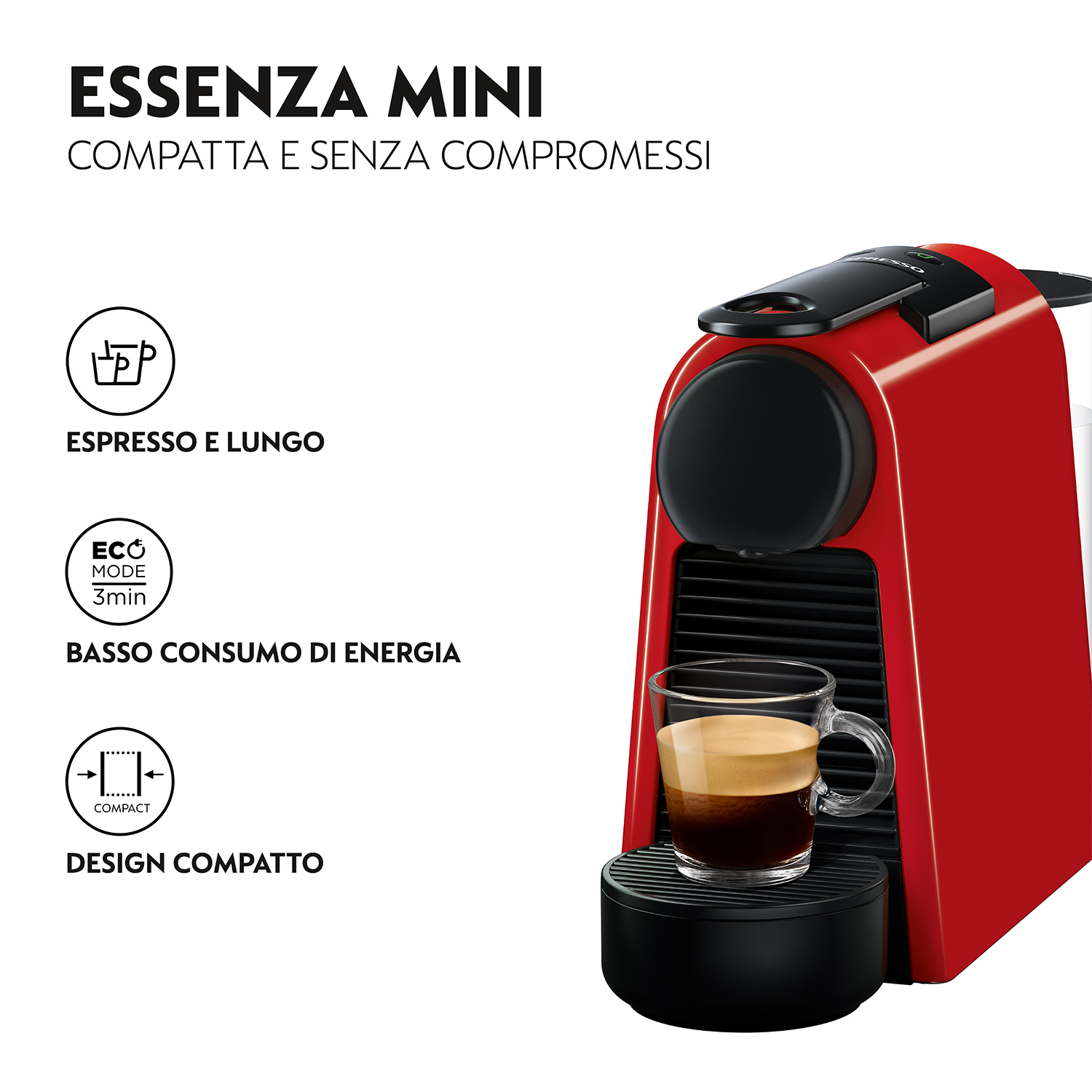 De’Longhi Essenza Mini EN 85.R macchina per caffè Automatica Macchina per caffè a capsule 0,6 L