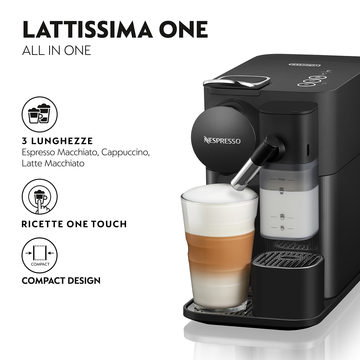 De’Longhi Lattissima One EN510.B Automatica Macchina per espresso 1 L