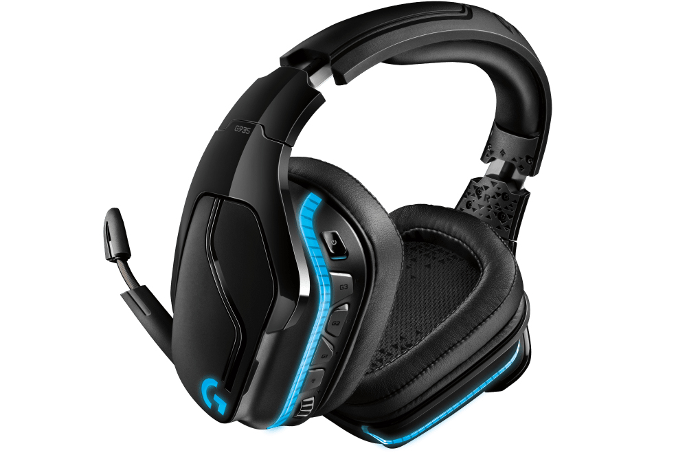Logitech G Logitech G935 Cuffie Gaming RGB Wireless, Audio Surround 7.1, Cuffie DTS: X 2.0, Driver Pro-G 50 ?mm, 2.4 GHz Wireless, Microfono Flip-to-Mute, Tasti G, PC/Mac/Xbox One/PS4/Nintendo, Nero