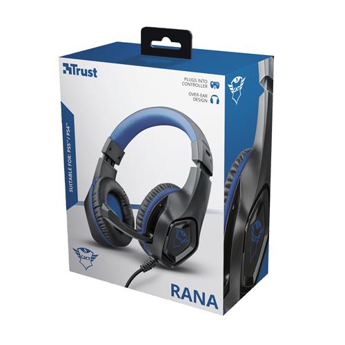 Trust GXT 404B Rana Auricolare Cablato A Padiglione Gaming Nero, Blu