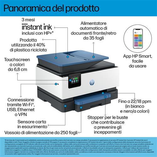 OFFICEJET PRO 9125E MFP 22/18PPM PRNT/SCAN/CPY