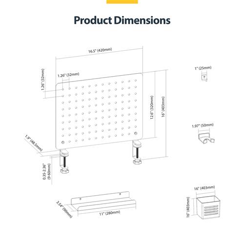 PANNELLO FORATO PORTAOGGETTI PORTAOGGETTI CON MORSETTO LC/LC