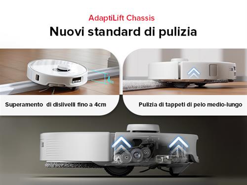 Roborock Qrevo Curv robot aspirapolvere e lavapavimenti Bianco