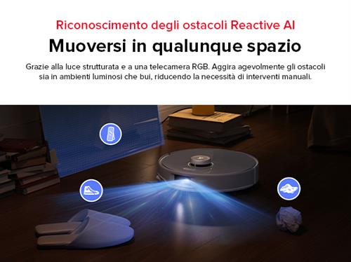 Roborock Qrevo Curv robot aspirapolvere e lavapavimenti Bianco