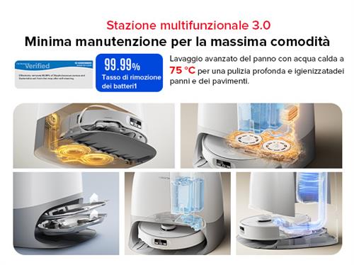 Roborock Qrevo Curv robot aspirapolvere e lavapavimenti Bianco