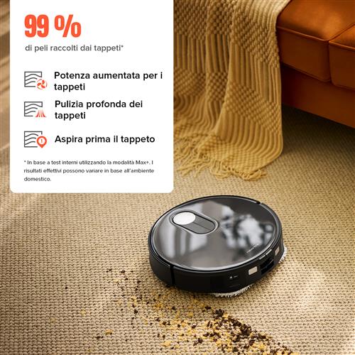 Roborock Qrevo Slim robot aspirapolvere e lavapavimenti Nero
