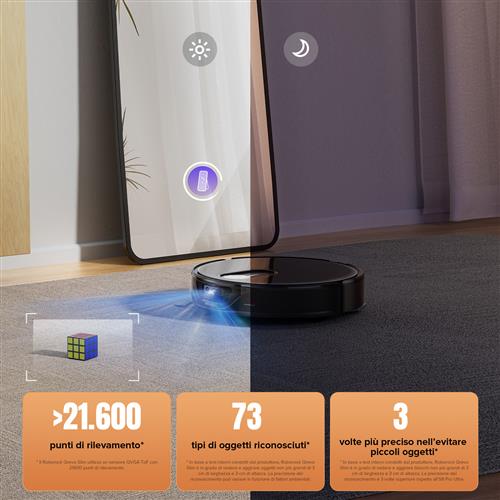 Roborock Qrevo Slim robot aspirapolvere e lavapavimenti Nero