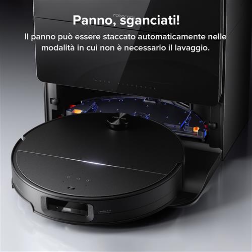 Roborock Saros 10 robot aspirapolvere e lavapavimenti Nero
