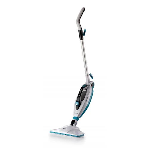 Ariete 4175 Steam Mop Foldable 10 in 1, Scopa a Vapore Pieghevole, 1500 Watt, 10 funzioni in 1, Kit accessori, Capacità 350 cc, Bianco/Azzurro