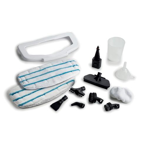 Ariete 4175 Steam Mop Foldable 10 in 1, Scopa a Vapore Pieghevole, 1500 Watt, 10 funzioni in 1, Kit accessori, Capacità 350 cc, Bianco/Azzurro