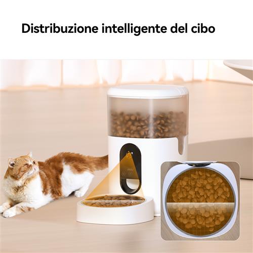 SMART PET FEEDER 4L. DISTRIBUTO DI CIBO PER ANIMALI CON TELECAME