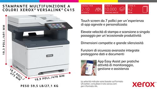 VERSALINK C415 A4 40PPM DUPLEX 