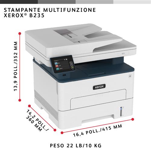 XEROX B235 MONO MULTIFUNCTION DANNO LIEVE CASSETTO