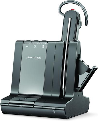 POLY Savi 8245 Microsoft Teams Certified DECT 1880-1900 MHz USB-A Headset +D400 Auricolare Wireless A clip, In-ear Ufficio Bluetooth Nero
