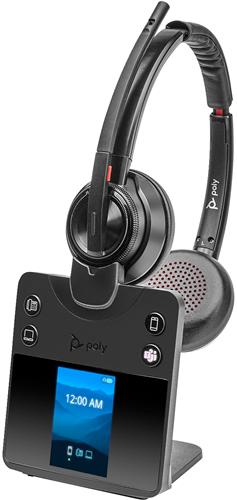 POLY Savi 8420 Office Stereo Microsoft Teams Certified DECT 1880-1900 MHz Headset Auricolare Wireless A Padiglione Bluetooth Nero