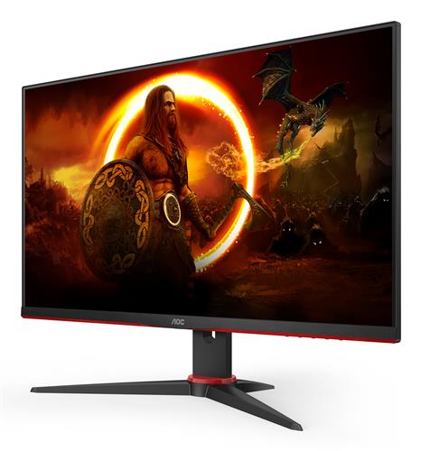 AOC 24G2SAE/BK Monitor PC 60,5 cm (23.8) 1920 x 1080 Pixel Full HD Nero, Rosso