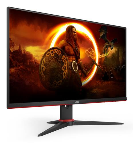 AOC 24G2SAE/BK Monitor PC 60,5 cm (23.8) 1920 x 1080 Pixel Full HD Nero, Rosso