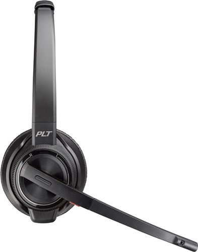 POLY Savi 8220 Stereo DECT 1880-1900 MHz Top +Charging Cradle Auricolare Wireless A Padiglione Ufficio Bluetooth Nero
