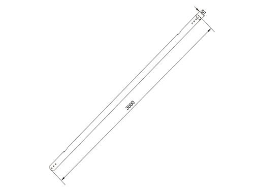 3M CABLE EXTENSION POLE - CHROME