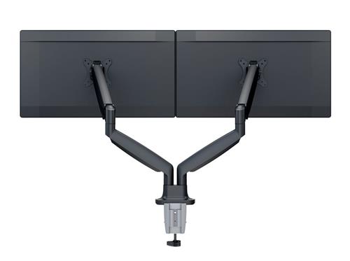DOUBLE TABLE ARM WITH 3 JOINTS CLAMP/THROUGH HOLE