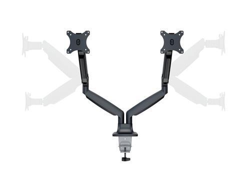 DOUBLE TABLE ARM WITH 3 JOINTS CLAMP/THROUGH HOLE