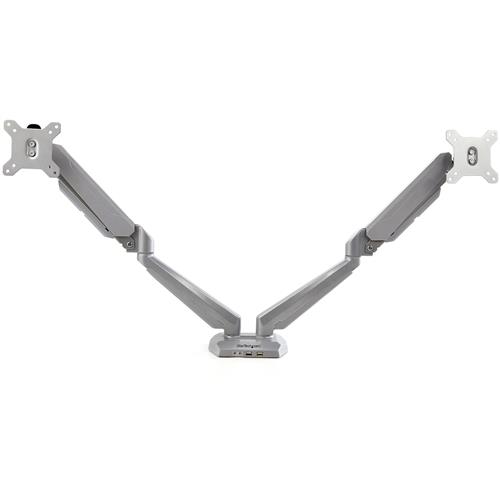 DUAL DESK MOUNT MONITOR ARM BUILT-IN 2-PORT USB AND 3.5 MM