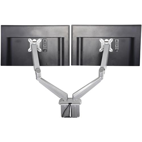 DUAL DESK MOUNT MONITOR ARM BUILT-IN 2-PORT USB AND 3.5 MM