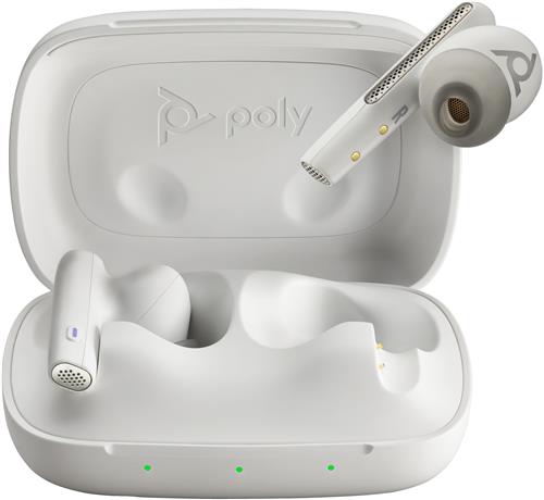 POLY Voyager Free 60 UC M White Sand Earbuds +BT700 USB-C Adapter +Basic Charge Case Auricolare Wireless In-ear Musica e Chiamate USB tipo-C Bluetooth