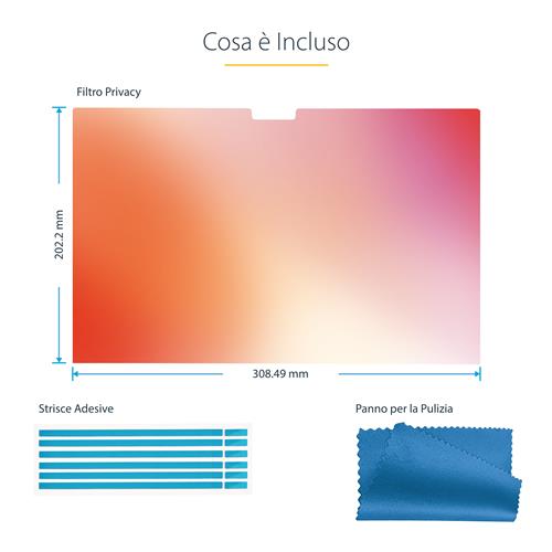 FILTRO PRIVACY PER MACBOOK PRO 21/23 Schermo Privacy 14IN Oro