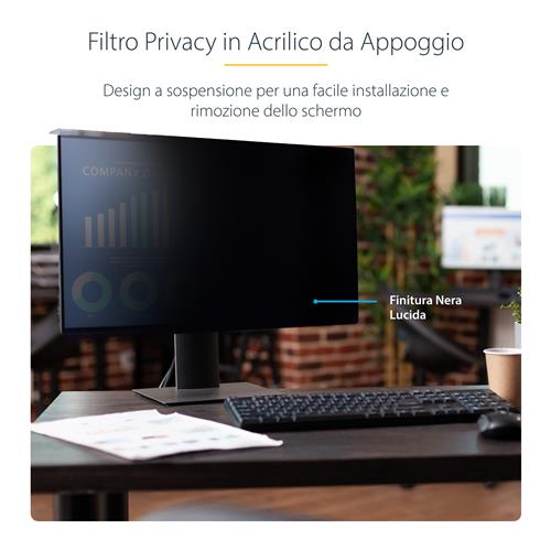 FILTRO PRIVACY PER MONITOR 24IN A sospensione acrilico