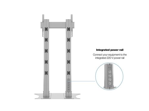 FLOOR LAMP H 210VESA 800X600-CAPACITY 125KG- SILVER