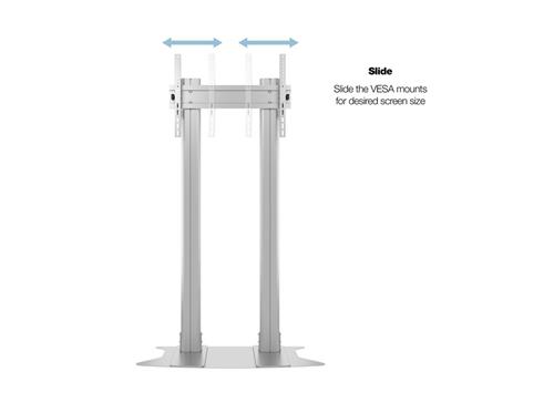 FLOOR LAMP H 210VESA 800X600-CAPACITY 125KG- SILVER