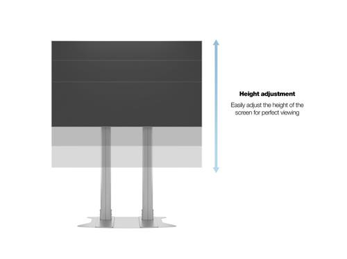 FLOOR LAMP H 210VESA 800X600-CAPACITY 125KG- SILVER