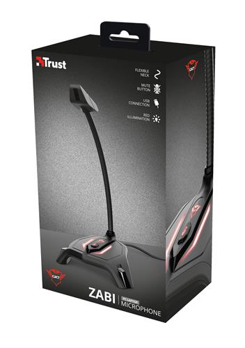 Trust GXT 215 Zabi Nero Microfono per PC