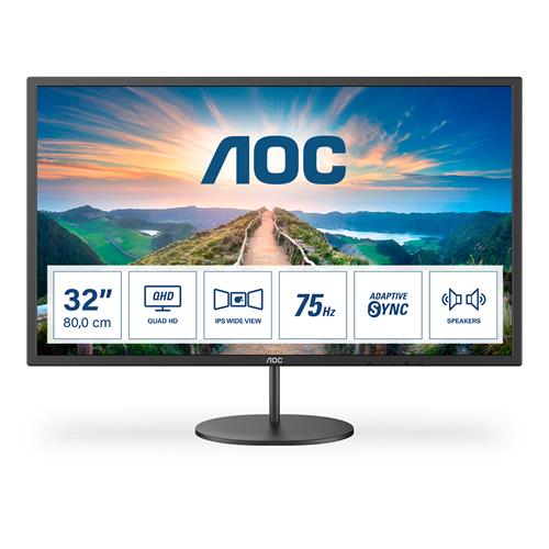AOC V4 Q32V4 Monitor PC 80 cm (31.5) 2560 x 1440 Pixel 2K Ultra HD LED Nero