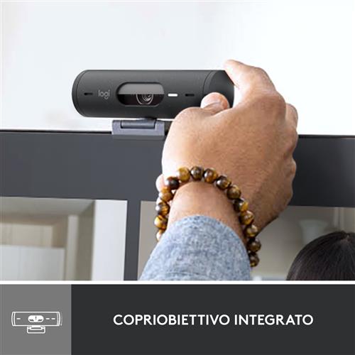 Logitech Brio 500 webcam 4 MP 1920 x 1080 Pixel USB-C Grafite