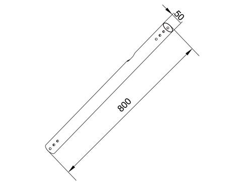 M PRO SERIES - EXTENSION PIPE 0.8M WHITE