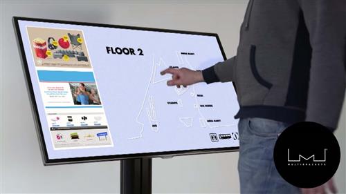 M PUBLIC DISPLAY STAND 110 HD FLOORBASE SINGLE BLACK