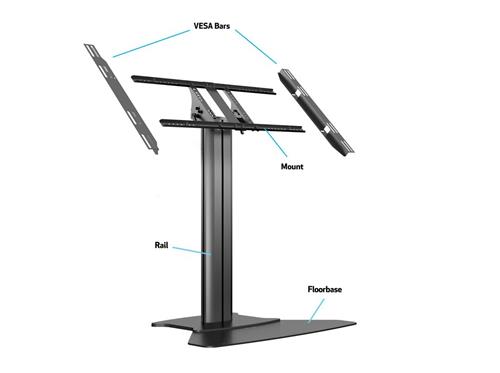 M PUBLIC DISPLAY STAND 110 HD FLOORBASE SINGLE BLACK