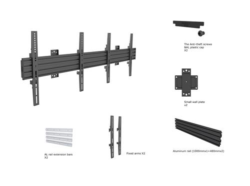 M WALLMOUNT PRO MBW2U FIXED BLACK 40IN - 65IN