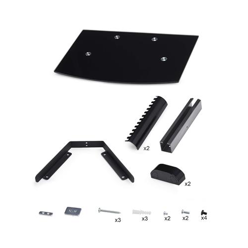 MENSOLA DA PARETE PER A/V Ripiano in Vetro Sotto TV