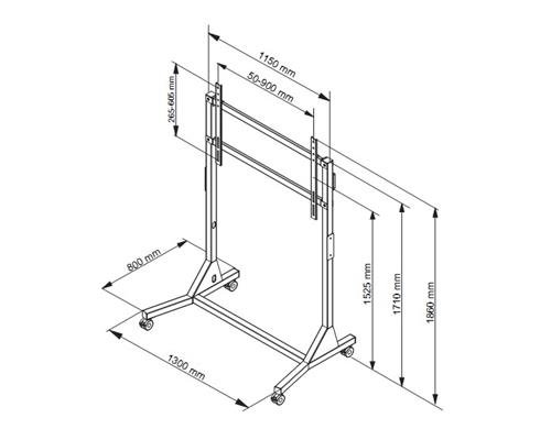 MULTIBRACKETS M MANUAL FLOORSTAND 130 KG-STAND KIT FOR