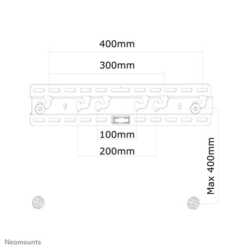 NEOMOUNTS LCD/LED FLAT WALL MOU MAX50KG.VESA100X100TO400X400MM