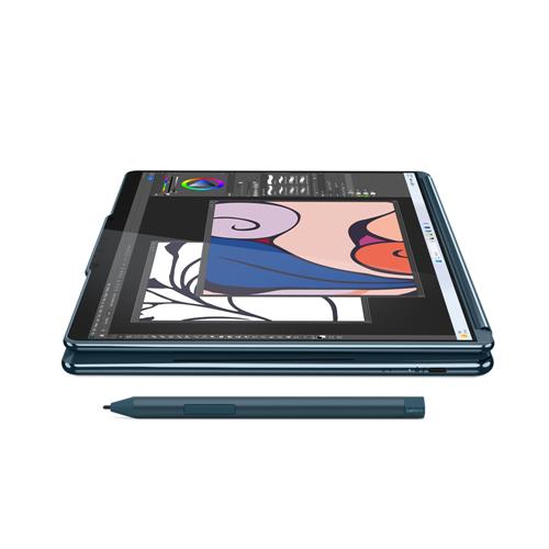 Lenovo Yoga Book 9 13IMU9 Intel Core Ultra 7 155U Ibrido (2 in 1) 33,8 cm (13.3) Touch screen 2.8K 32 GB LPDDR5x-SDRAM 1 TB SSD Wi-Fi 6E (802.11ax) Windows 11 Home Colore foglia di tè