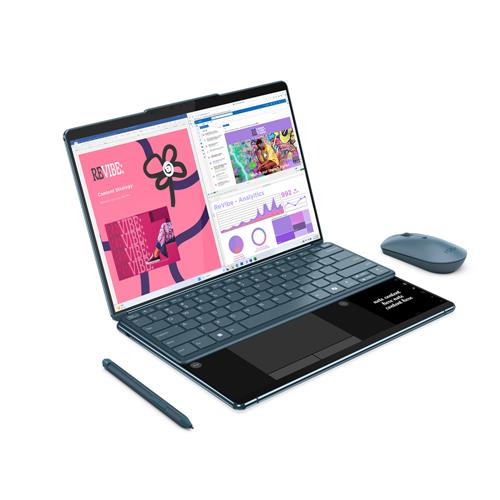 Lenovo Yoga Book 9 13IMU9 Intel Core Ultra 7 155U Ibrido (2 in 1) 33,8 cm (13.3) Touch screen 2.8K 32 GB LPDDR5x-SDRAM 1 TB SSD Wi-Fi 6E (802.11ax) Windows 11 Home Colore foglia di tè