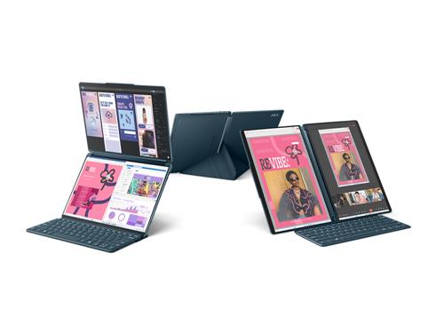 Lenovo Yoga Book 9 13IMU9 Intel Core Ultra 7 155U Ibrido (2 in 1) 33,8 cm (13.3) Touch screen 2.8K 32 GB LPDDR5x-SDRAM 1 TB SSD Wi-Fi 6E (802.11ax) Windows 11 Home Colore foglia di tè